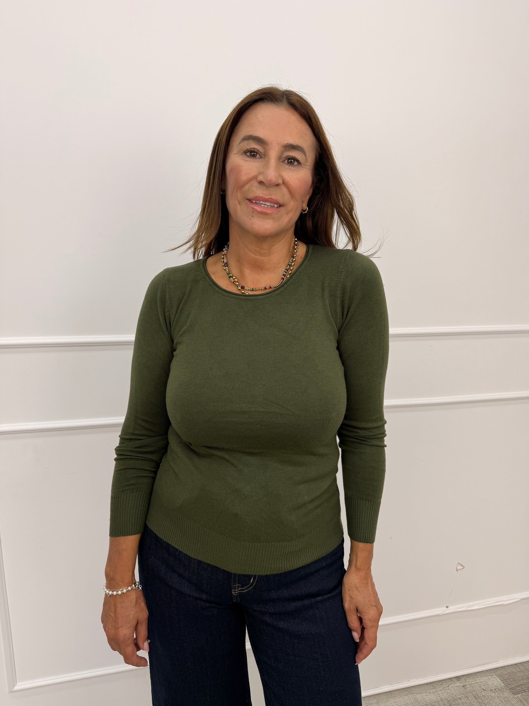 CAMISOLA MALHA BÁSICO DECOTE REDONDO