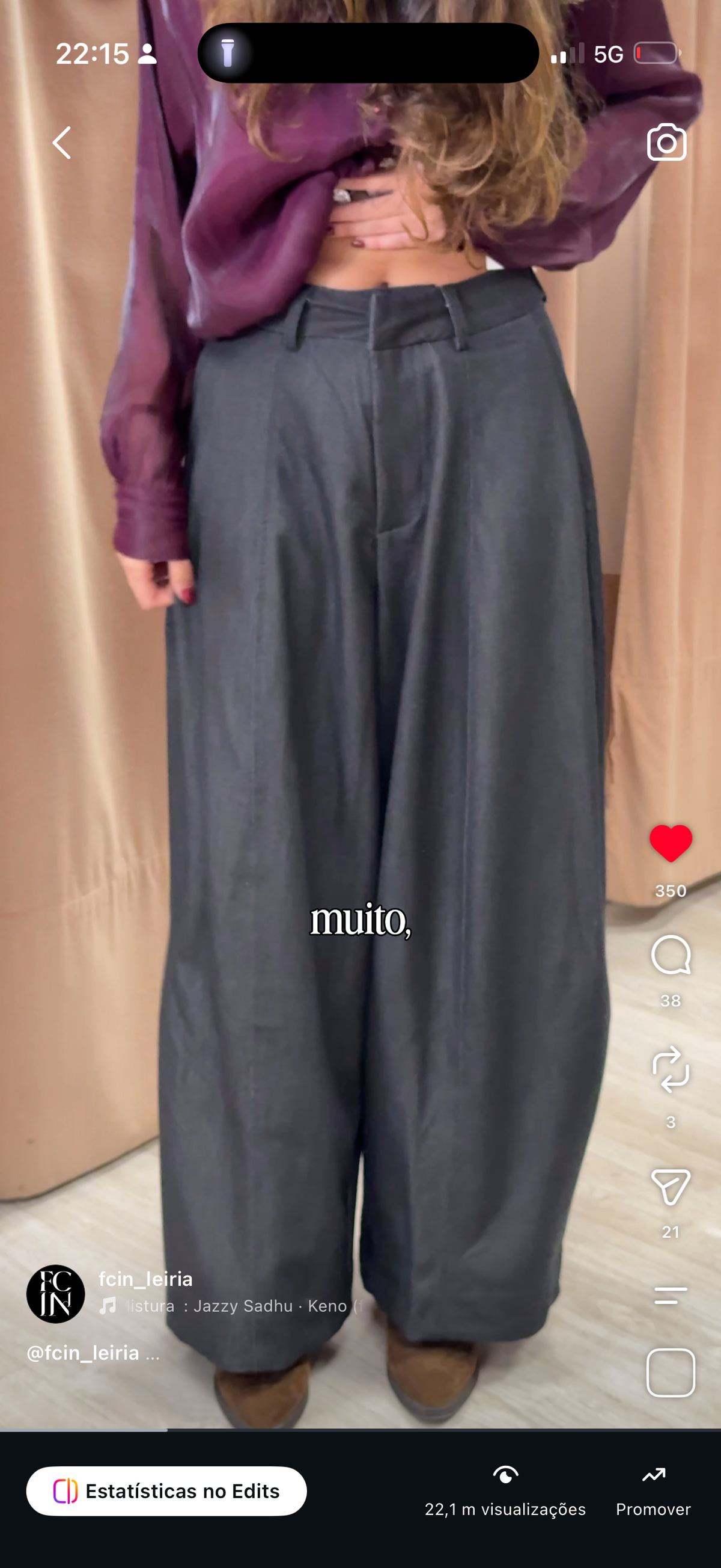 Calça Maxi balloon