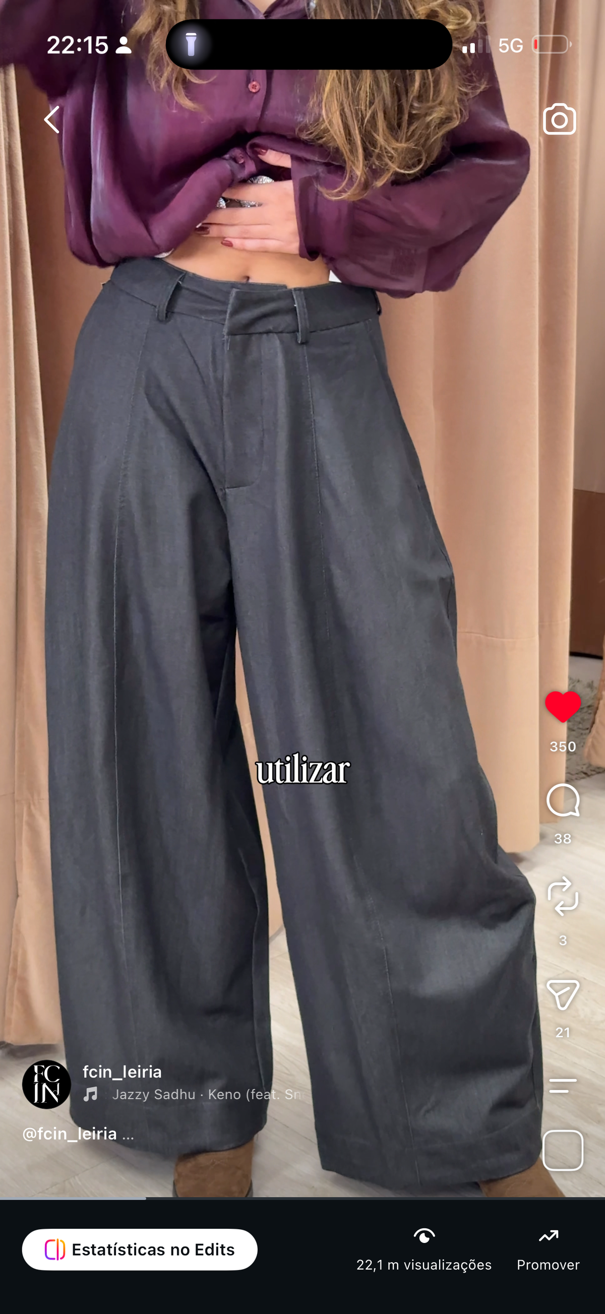 Calça Maxi balloon