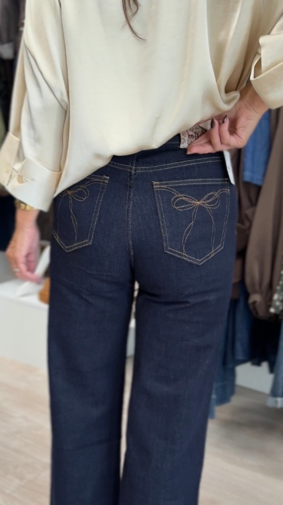 Calça Jeans Laços Regular